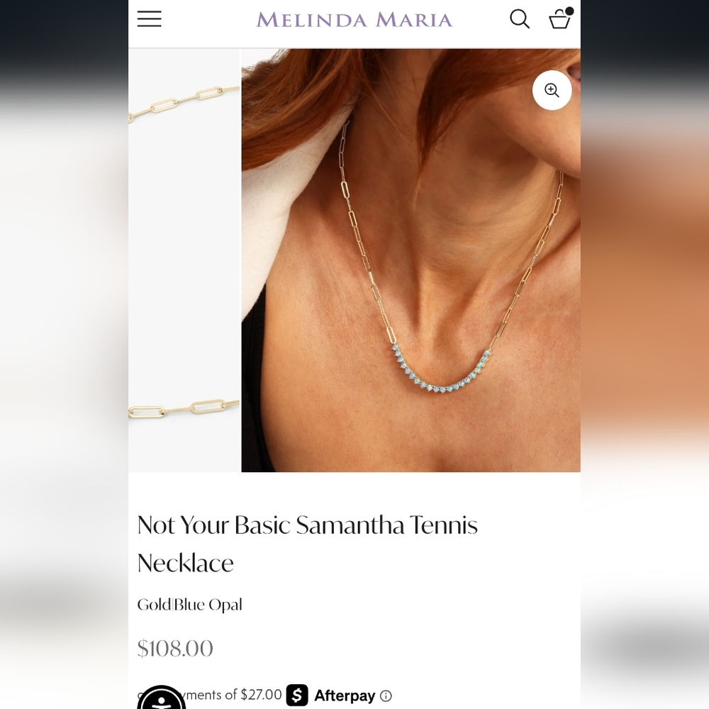 Melinda Maria Not Your Basic Samantha Tennis Necklace